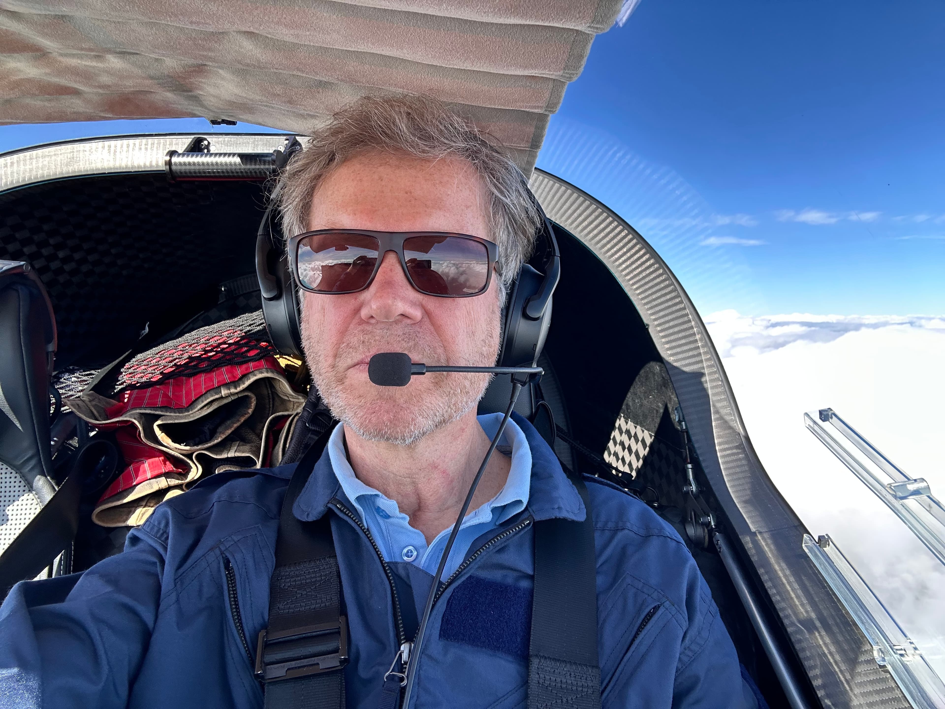 Peter Sodermans in the cockpit of his Blackwing